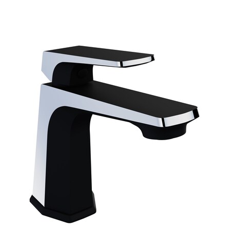 Anzzi 1-Handle Bathroom Faucet in Matte Black and Chrome L-AZ903MB-CH
